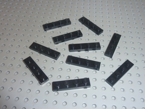 Lego black plate 1x4 - 10,